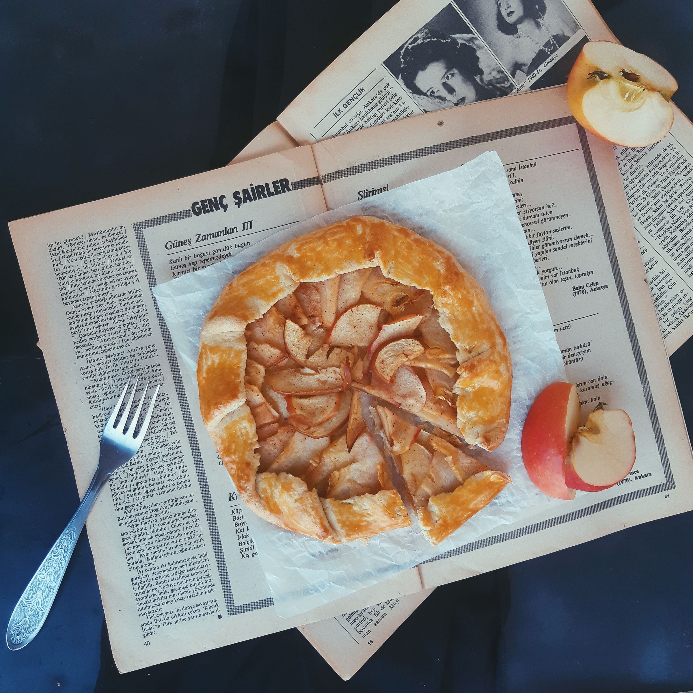 Seasonal fruit galette